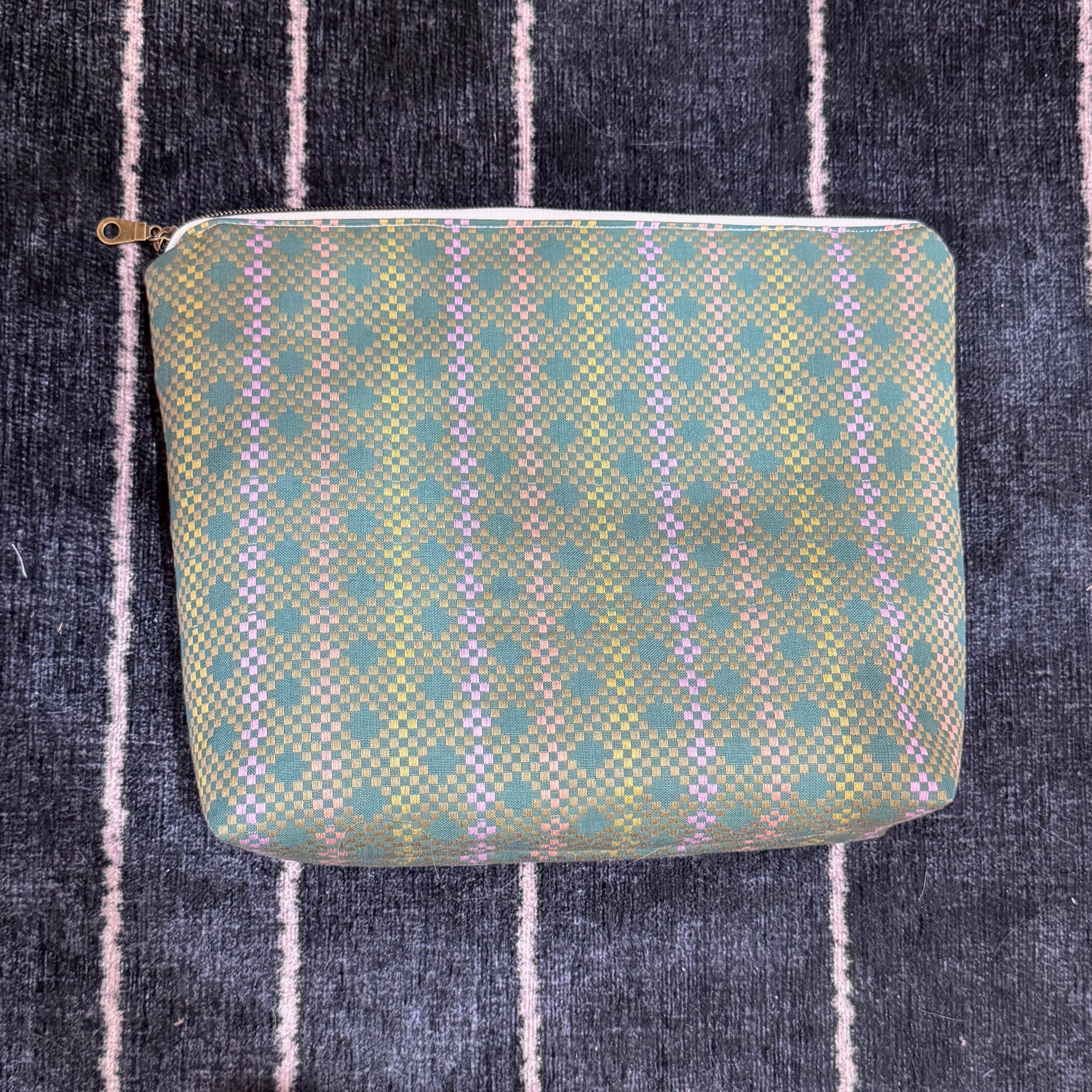 Large Flat Bottom Zipper Bag – Green Melon