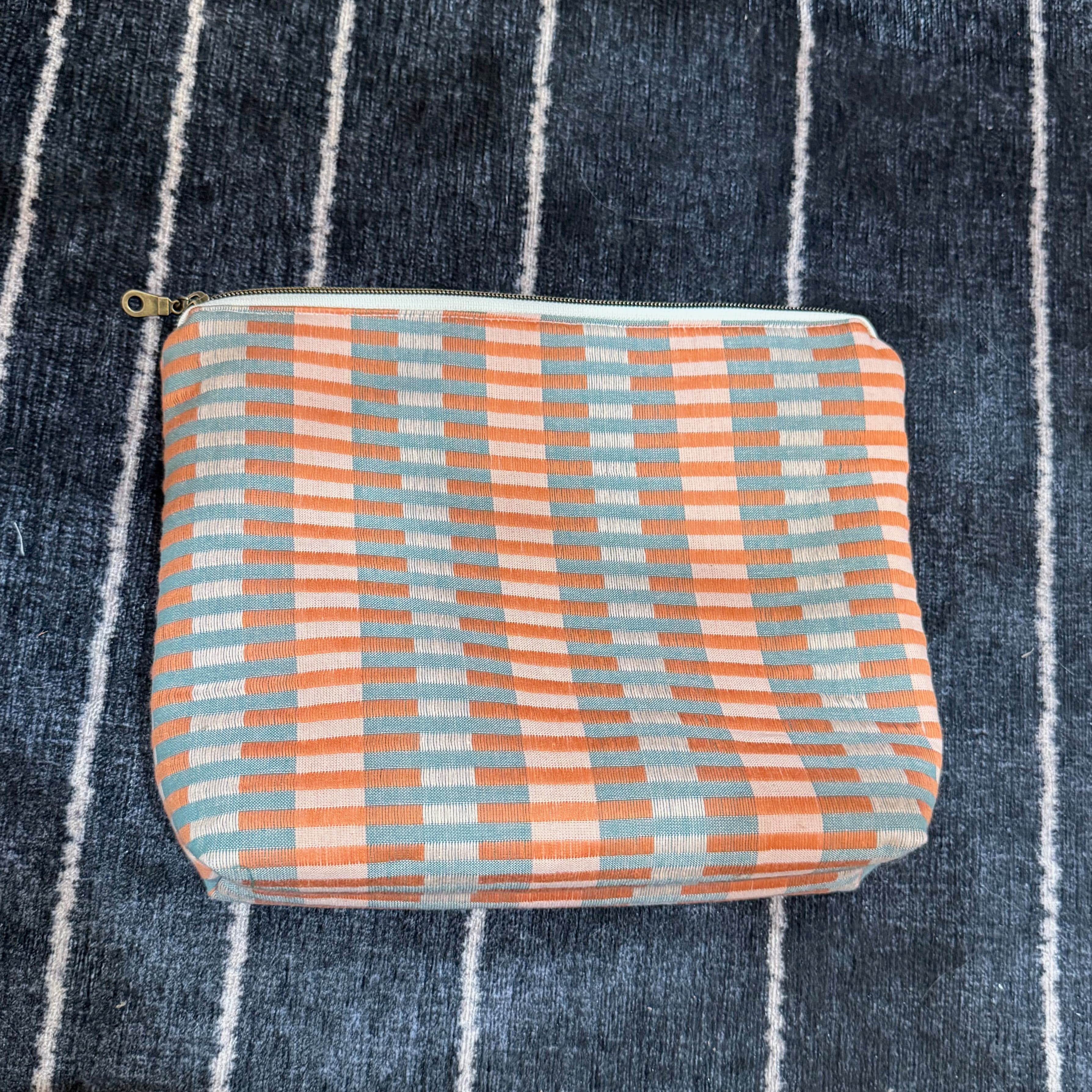 Large Flat Bottom Zipper Bag – Watermelon Weave